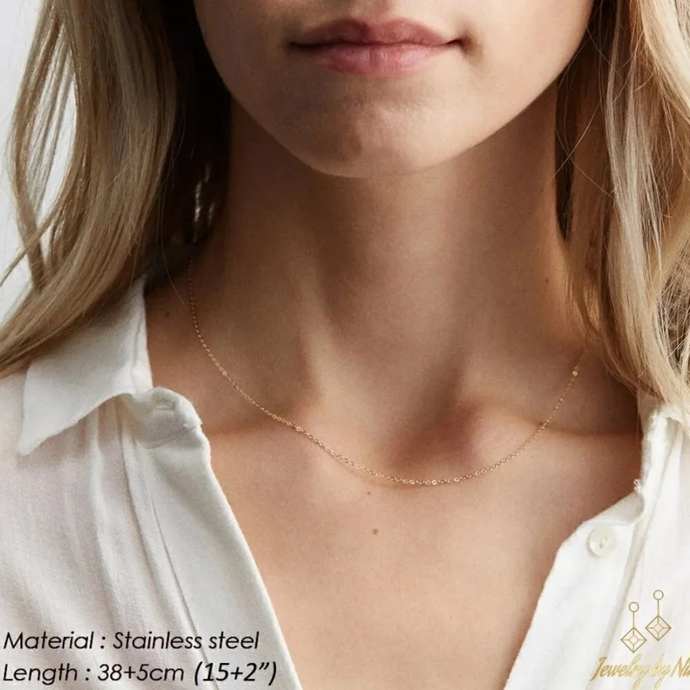 NEW 14K Yellow Gold Enchantia Boho Minimalist Dainty Chain Luxury Necklace